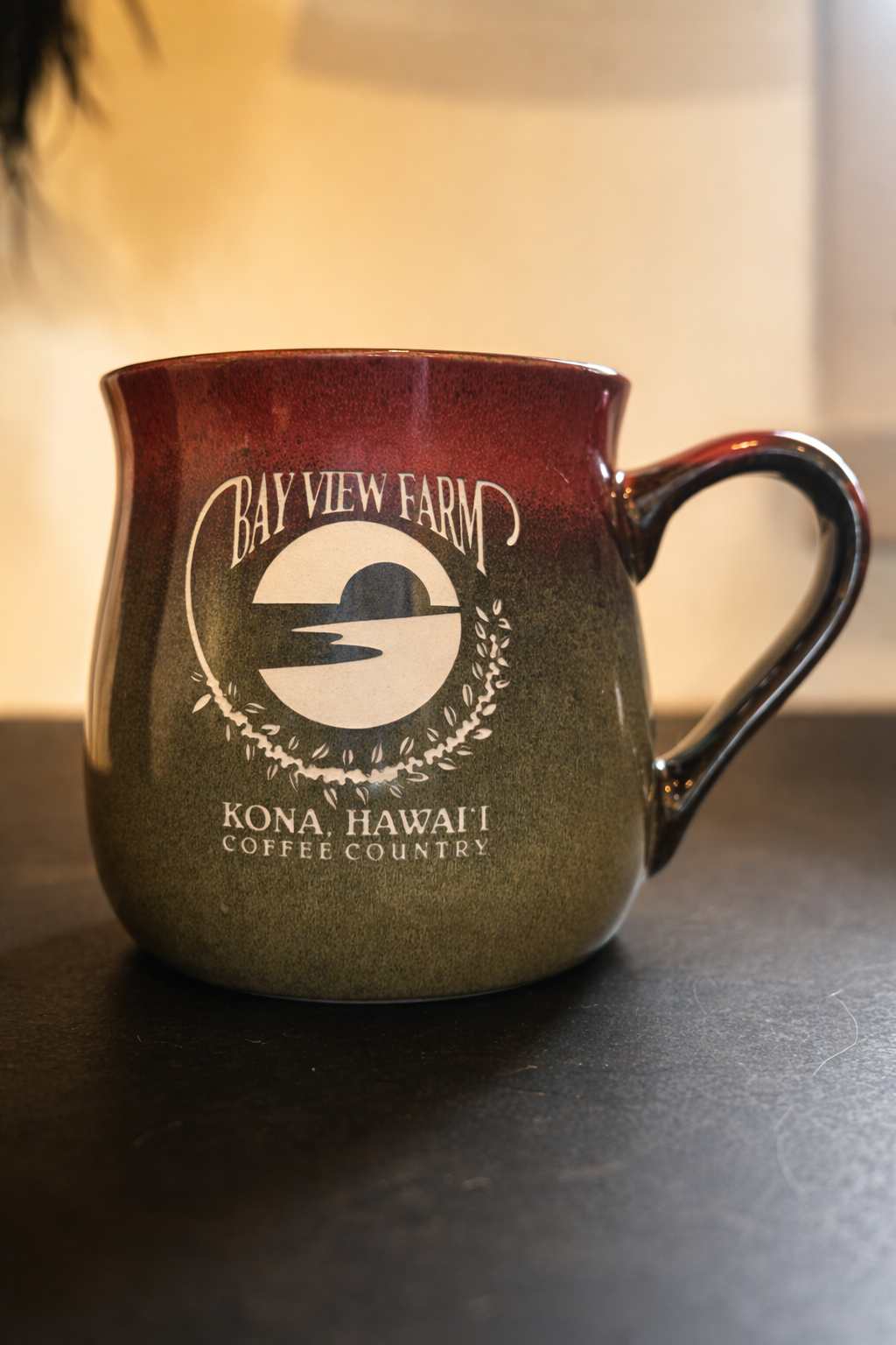 Raku Pottery Logo Mug Red