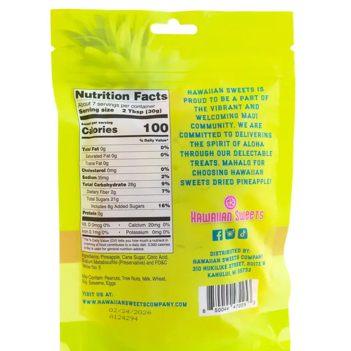 Hawaiian Sweets Dried Pineapple Rings