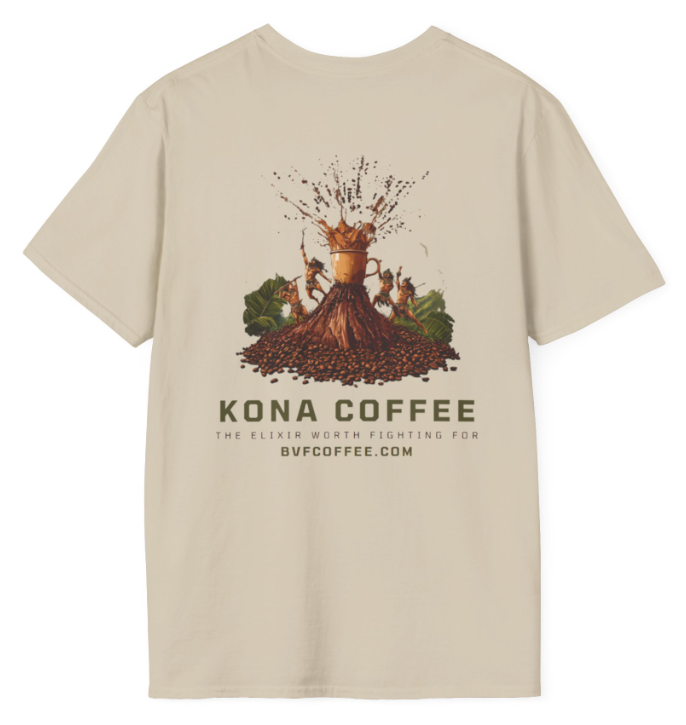Volcano Crew Neck T-Shirt – Bay View Farm Coffee