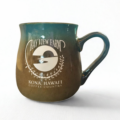 Raku Pottery Logo Mug Green
