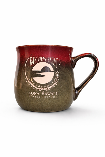 Raku Pottery Logo Mug Red