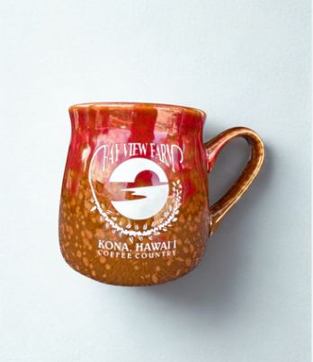 Raku Pottery Logo Mug Red