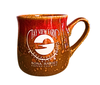 Raku Pottery Logo Mug Red