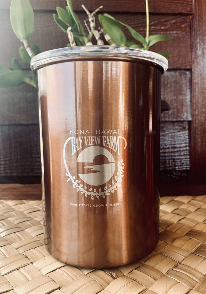 7 inch mocha coffee canister
