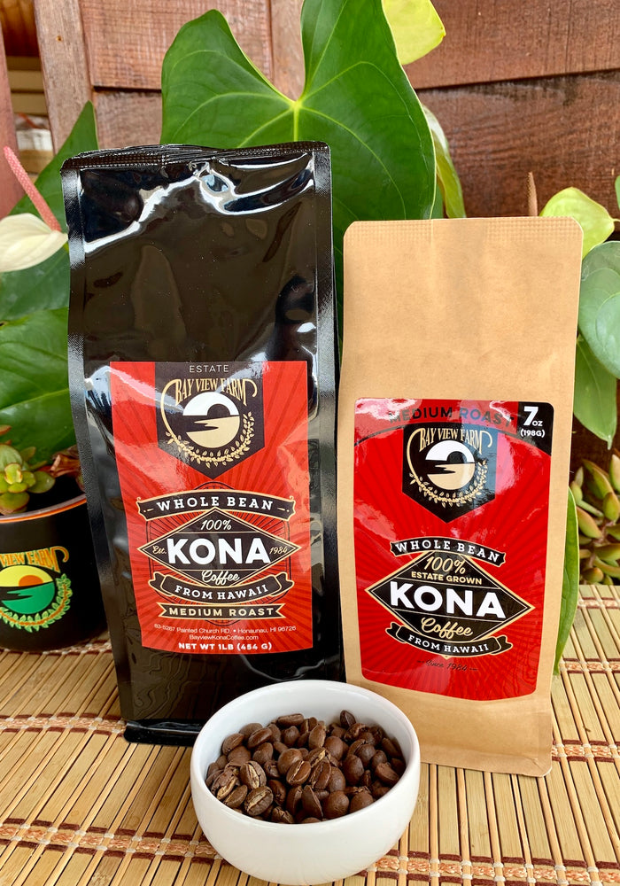 Medium Roast 100% Kona Coffee 8oz, 1lb, Whole Bean or Ground